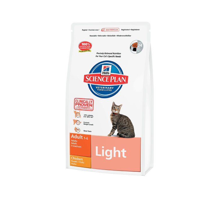 Science Plan Feline Adult Light с курицей для кошки (Хиллз)
