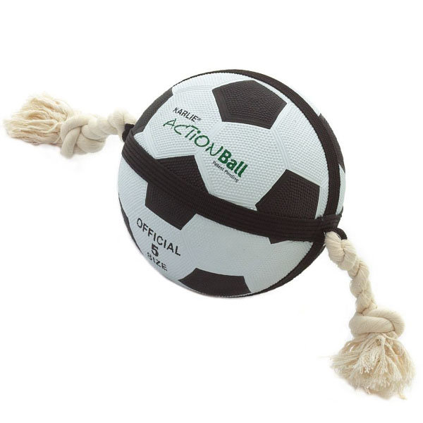 Футбольный мяч на веревке игрушка для собак Actionball (Карли-Фламинго)