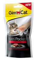 Nutri Pockets лакомство для кошек Говядина+Солод (Мальт) (Джимпет)