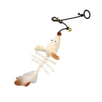 Игрушка для кошек с кошачьей мятой, подвесная мышь, плюш, Skeleton Mouse (Карли-Фламинго)