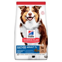 Сухий корм для зрілих собак 7+ середніх порід з ягням та рисом (Хиллс)