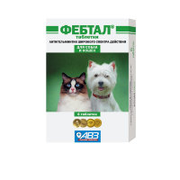 Фебтал препарат для лечечения паразитов у собак и кошек, 6 таблеток