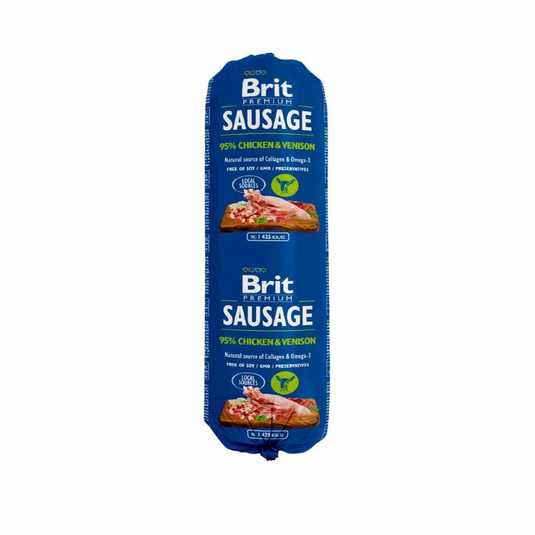 Brit Premium Dog Sausage 800g колбаса с курицей и олениной (Брит)