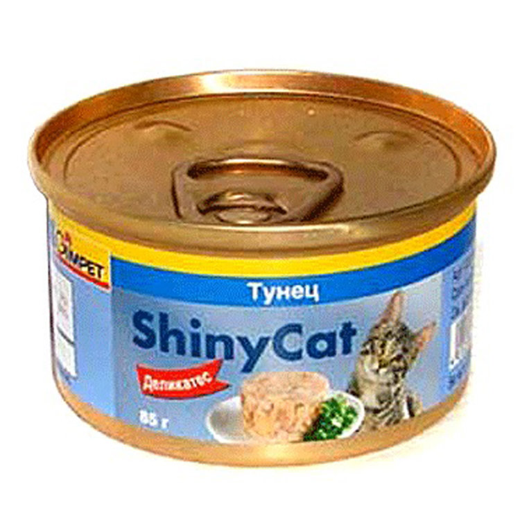 Shiny Cat k консервы для кошек Тунец (Джимпет)
