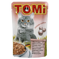 TOMi veal turkey ТОМИ МЯСО ИНДЕЙКА консервы для кошек, влажный корм, пауч