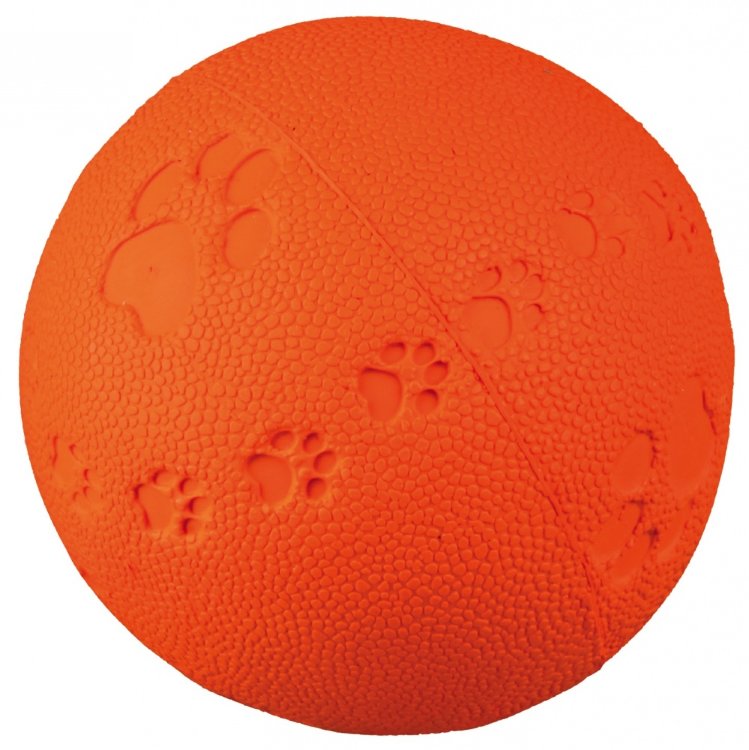 Игрушка для собак Мяч литой с лапкой и пищалкой