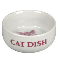 Миска для кошек, с надписью «cat dish» Ceramic Lila (Карли–Фламинго)