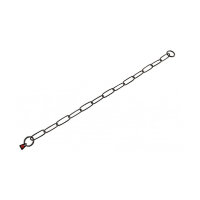 Ошейник-цепь для собак, широкое звено, 3 мм, черная сталь Long Link (Спрингер)