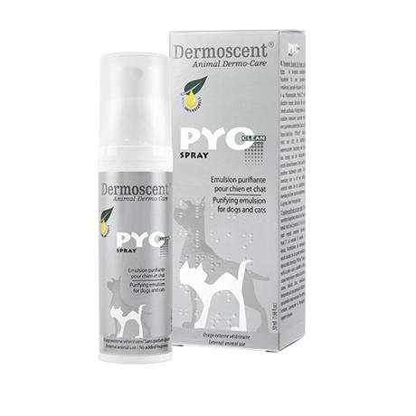 Спрей для собак и кошек, уход за кожей и шерстью PYOclean Spray for dogs and cats (50 мл) (Дермосент)