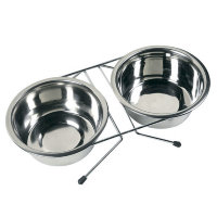 Двойная миска на подставке для собак Duo Dinner (Карли-Фламинго)