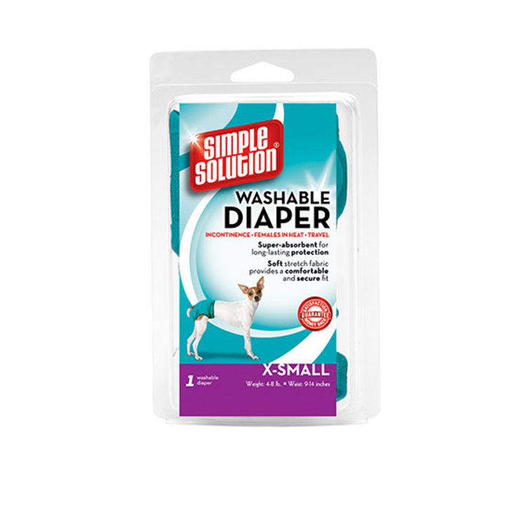 Washable Diaper X-Small Многоразовые гигиенические трусы для собак очень малого размера (Симпл Солюшен)