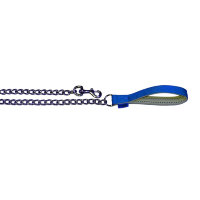 Поводок-цепь Dog Extremе с нейлоновой ручкой для средних пород (звено 3 мм, длина 115 см) синий