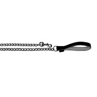 Поводок-цепь Dog Extremе с нейлоновой ручкой для средних пород (звено 3 мм, длина 115 см) черный