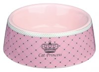 Миска Cat Princess керамическая розовая 0,18 л 12 см