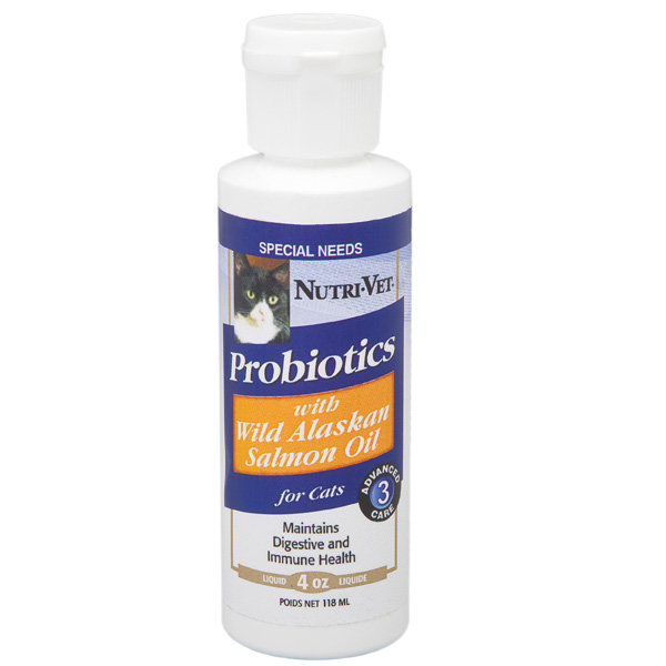 Probiotics Salmon Oil пробиотики с маслом лосося  добавка для кошек (Нутри-Вет)