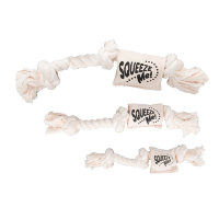 Канат с пищалкой игрушка для собак Cotton Rope Squeaker (Карли-Фламинго)