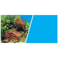 Фон двойной для аквариума 45 см х 7,5 м, растения с камнями/голубой фон (Хаген)