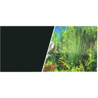 Фон двойной для аквариума 45 см х 7,5 м, черный фон/зеленые растения (Хаген)