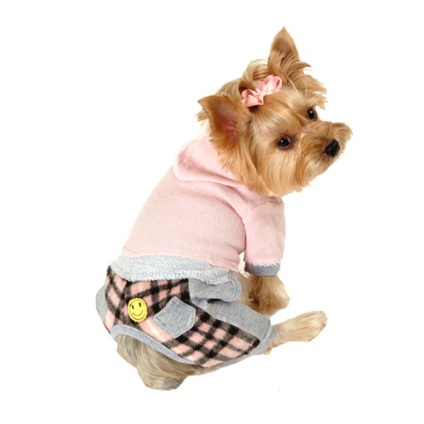 Одежда для собак розовый костюмчик Pink Flannel Jumper (Манки Дейз)