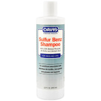 Davis Sulfur Benz Shampoo ДЭВИС СУЛЬФУР БЕНЗ шампунь для собак и котов с заболеваниями кожи, с пероксидом бензоила, серой, салициловой кислотой