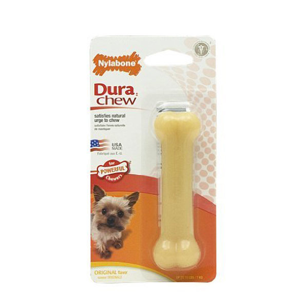 Жевательная игрушка кость для собак до 7 кг с интенсивным стилем грызения Dura Chew Petite (Нилабон)