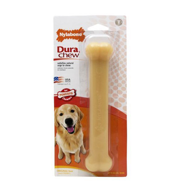 Жевательная игрушка кость для собак до 23 кг с интенсивным стилем грызения Dura Chew Giant (Нилабон)