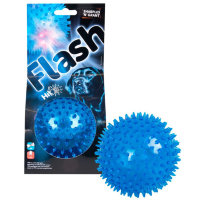 Мяч с шипами и диодной подсветкой игрушка для собак Spike Ball + Led (Карли-Фламинго)