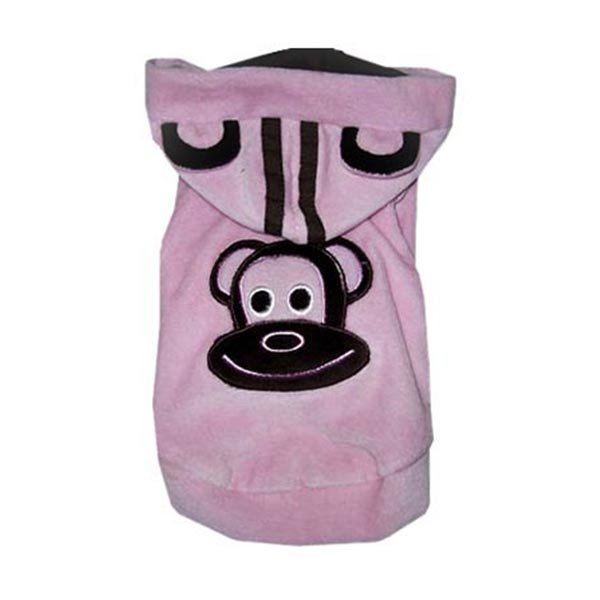 Одежда для собак велюровая кенгурушка Velour Pink Hoodie (Манки Дейз)