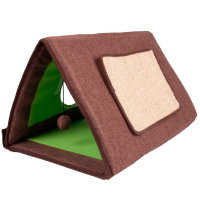 Спальное место домик драпак для котов Cat Tent 3 in 1 (Карли-Фламинго)