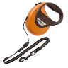 Поводок рулетка для собак до 20 кг, с ручкой и кнопкой блокировки, светоотражающий шнур 5 м DogxToGo Cord (Карли-Фламинго)