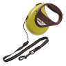 Поводок рулетка для собак до 20 кг, с ручкой и кнопкой блокировки, светоотражающий шнур 5 м DogxToGo Cord (Карли-Фламинго)