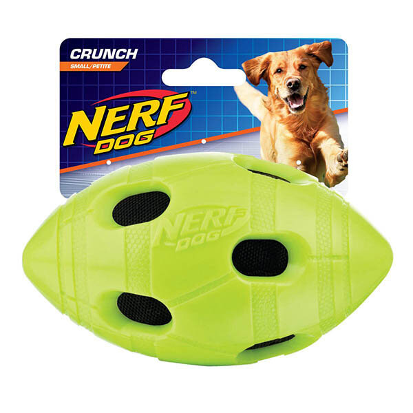 Игрушка NERF TPR Crunch BASH Football мячик маленький для собак