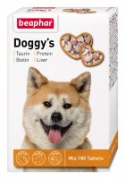 DOGGY Mix Лакомство с таурином и биотином, печенью и протеином, 180 таб. (Беафар)