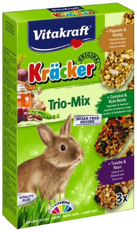 Крекер для кроликов с овощами и попкорном (3 шт) (Витакрафт)