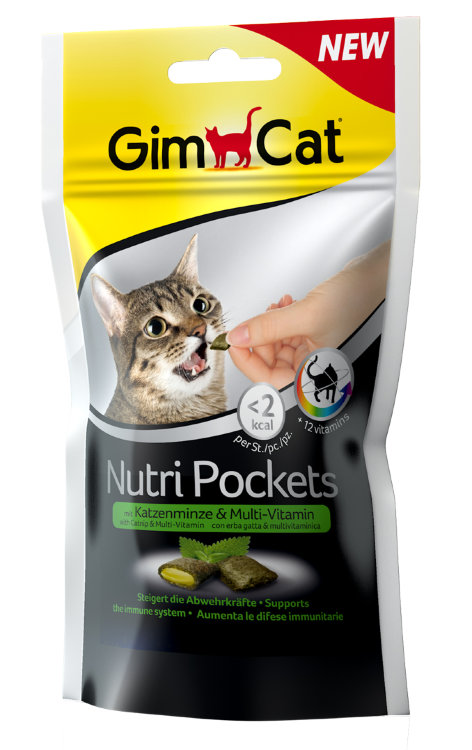 Nutri Pockets лакомство для кошек Кошачья мята+Мультивитамин (Джимпет)