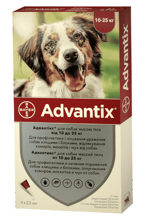 Advantix Адвантикс для собак 10-25 кг (Байер)