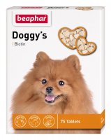 DOGGY Biotin Витаминные лакомства с биотином для собак, 75 таб. (Беафар)
