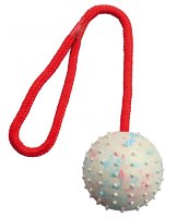 Игрушка для собак Мяч апортировочный на канате, диаметр 7 см (Трикси)