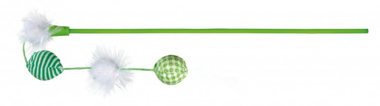 Игрушка для кошек Палочка с тканевыми мячиками, 42 см (Трикси)