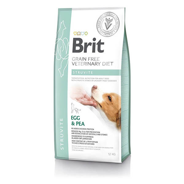 Brit GF VetDiets Dog Struvite при мочекаменной болезни с яйцом, индейкой, горохом и гречкой