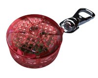 Брелок фонарик c карабином для собак и кошек, пластиковый красный 2,5 см