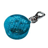Брелок-фонарик c карабином пластиковый для собак и кошек, синий 3,5 см