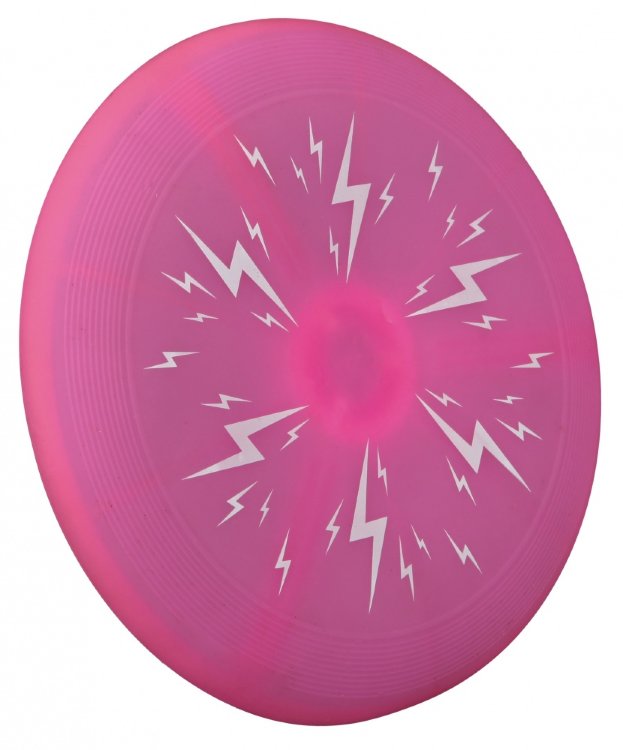 Летающая тарелка для собак светящаяся 20 см розовая (Трикси)