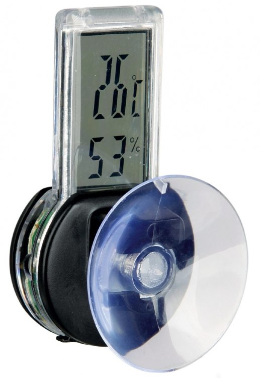 Термометр-гигрометр электрический на присоске для террариума