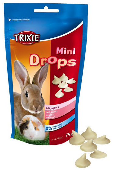 Лакомства для грызунов Mini Drops 75 г йогурт (Трикси)
