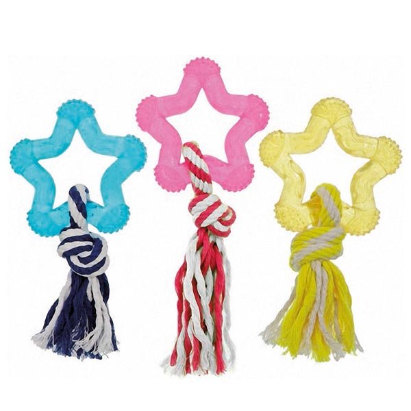 Звезда игрушка для собак с веревкой Good 4 Fun Star With Rope (Карли-Фламинго)