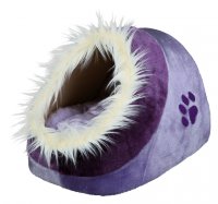 Домик меховой для кошек и малых собак Minou лиловый, фиолет (Трикси)