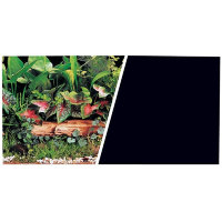 Фон двойной для аквариума 45 см х 7,5 м, зеленые растения/черный фон (Хаген)