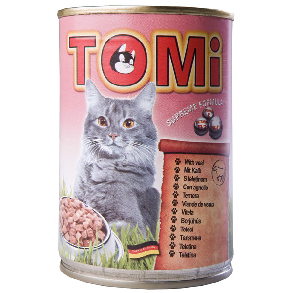Консервы для кошек Мясо (veal), влажный корм, 0.4 кг (Томи)