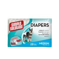 Disposable Diapers Medium Гигиенические подгузники для собак среднего размера по 12 шт (Симпл Солюшен)